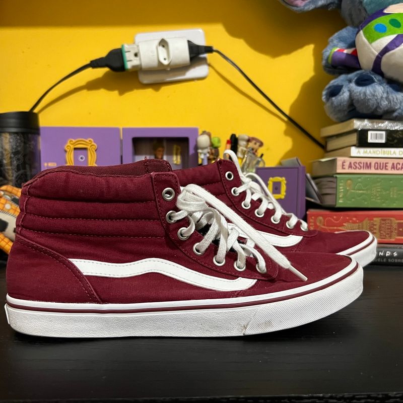 Vans old skool store vinho cano alto