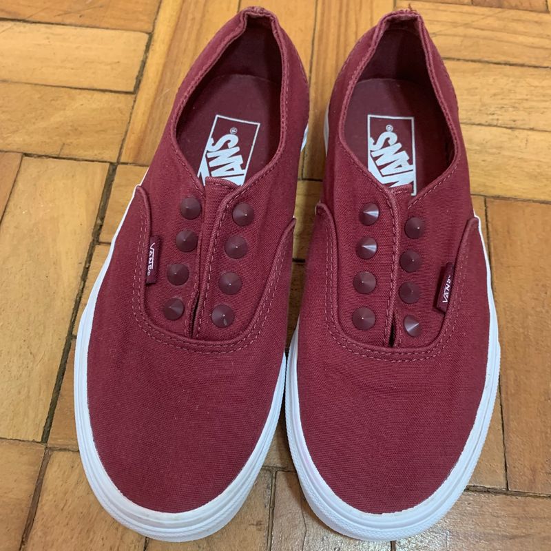 Tênis Vans Vinho sem Cadarço Importado Tênis Feminino Vans