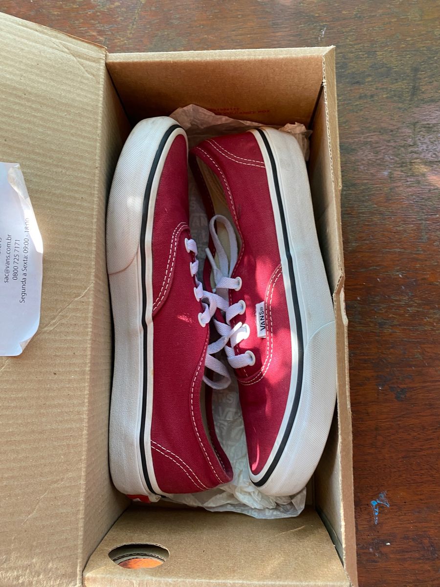 Vans sales vermelho vinho