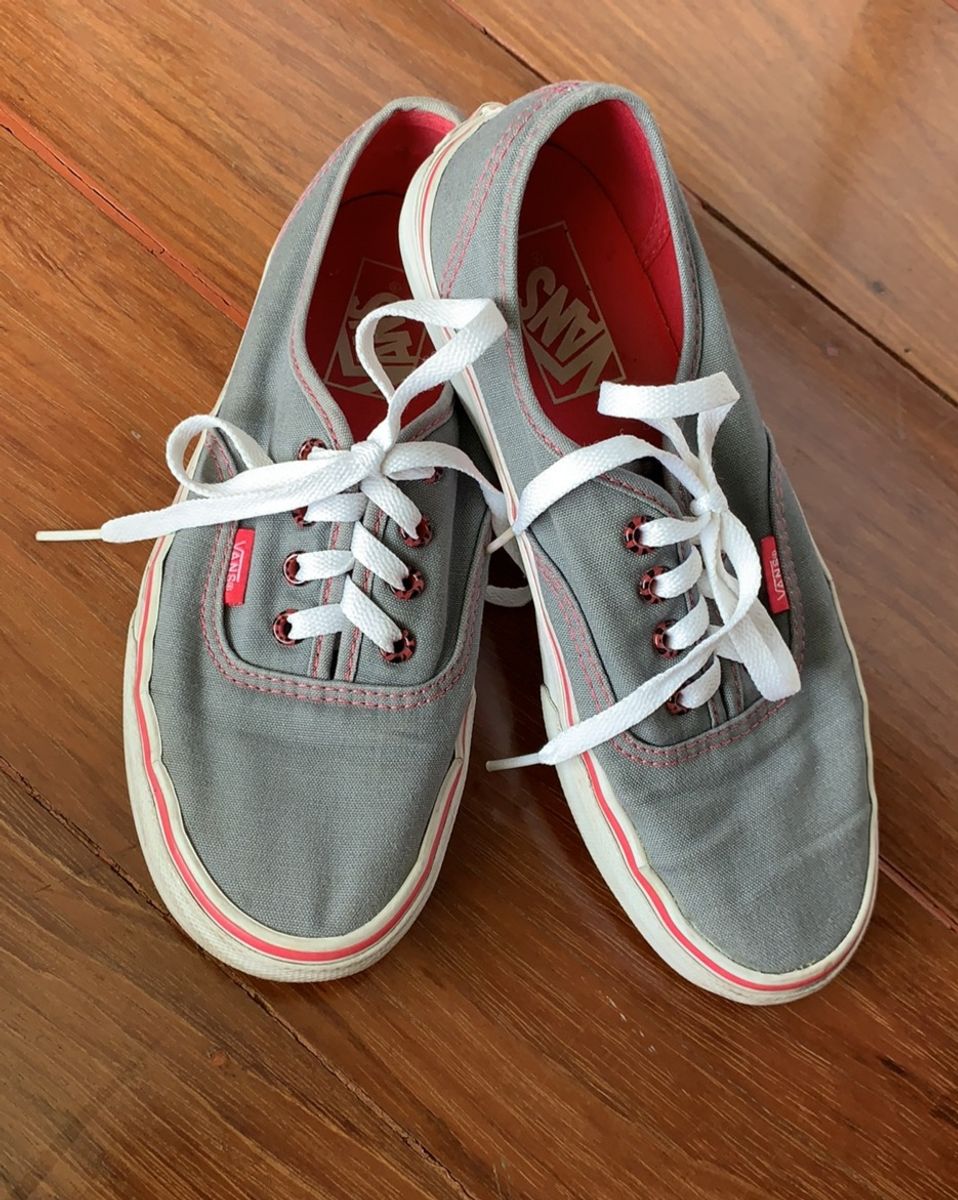 tenis vans feminino cinza e rosa