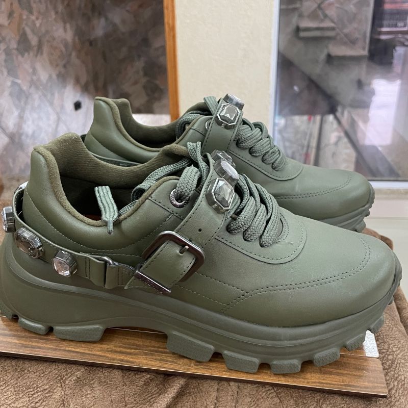 Tênis Verde Militar Vizzano Usado 95547378 enjoei