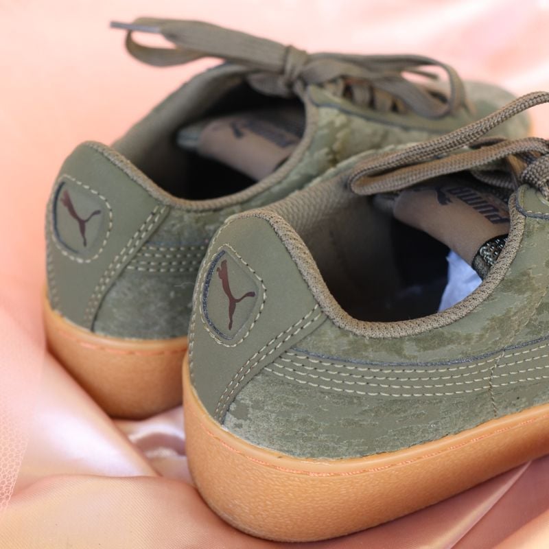 Tenis puma 2025 mujer verde militar