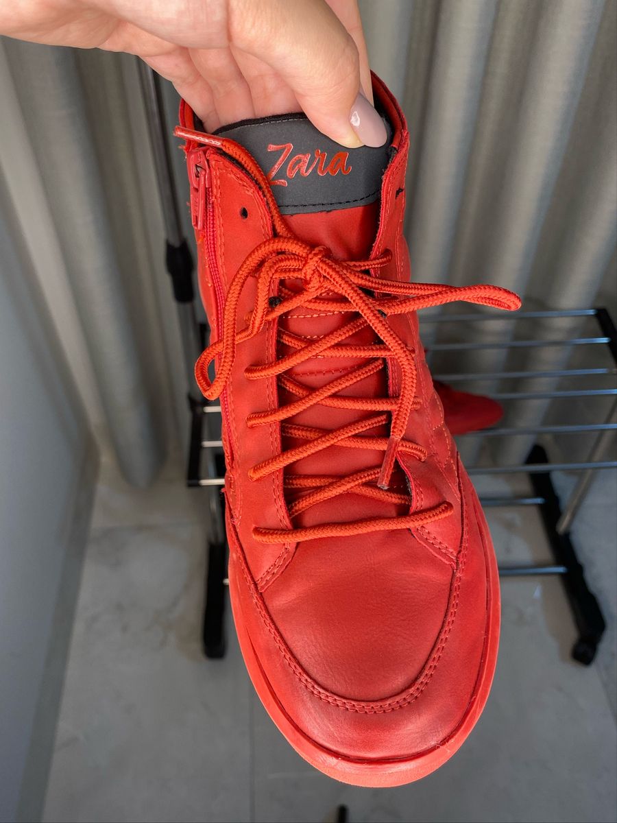 Ténis Zara Man vermelho camurça Belém • OLX Portugal