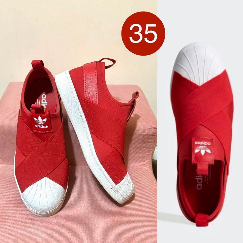 adidas gazelle silver green womens Tênis Adidas Superstar XLG Branco/Vermelho – NewSkull main image 1