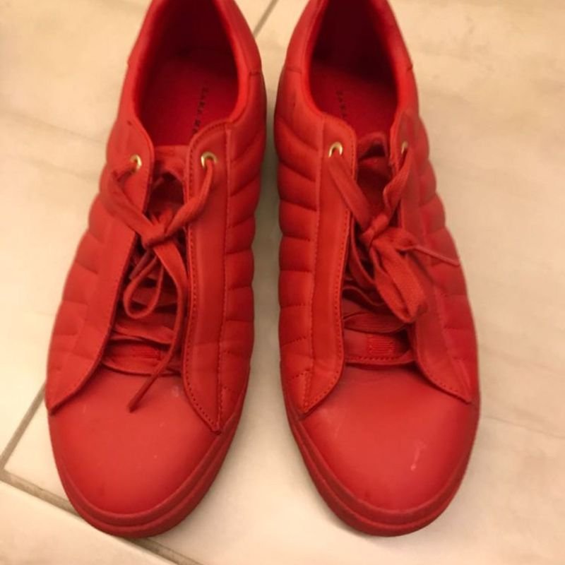 Ténis Zara Man vermelho camurça Belém • OLX Portugal