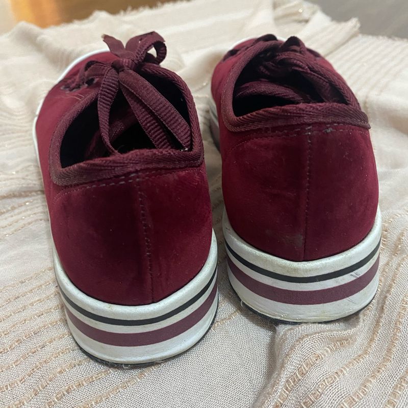 Tênis Vinho Beira Rio Usado 109578014 enjoei