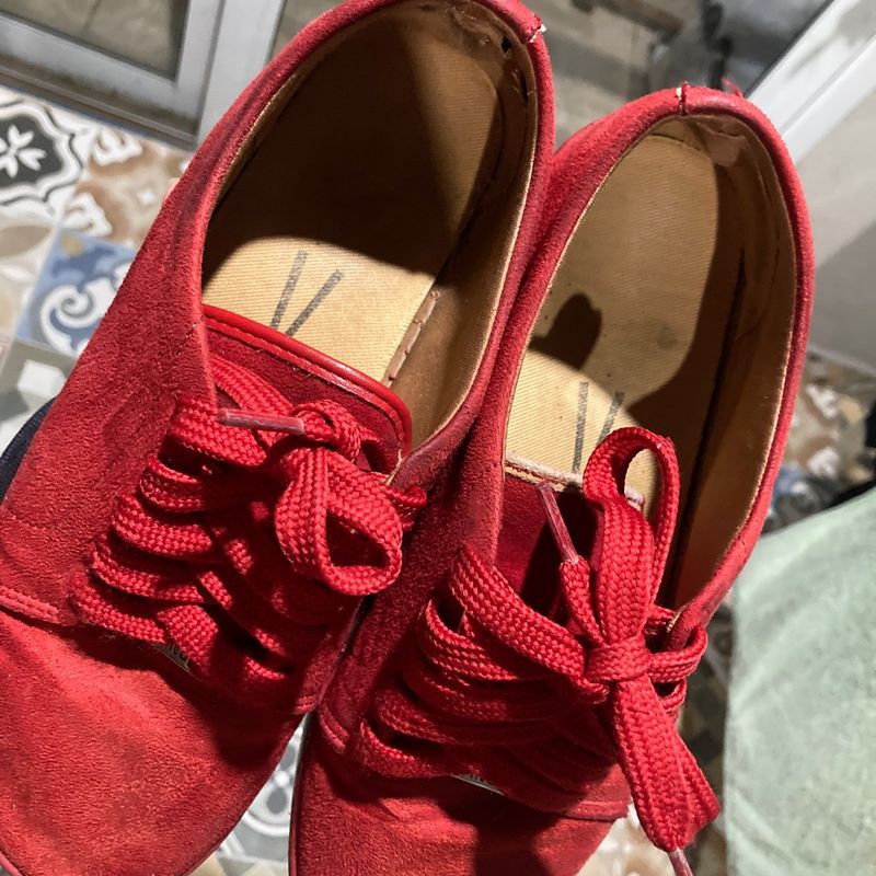 Tênis Vizzano Camurça Vermelho 36 Vizzano Usado 105365559 enjoei