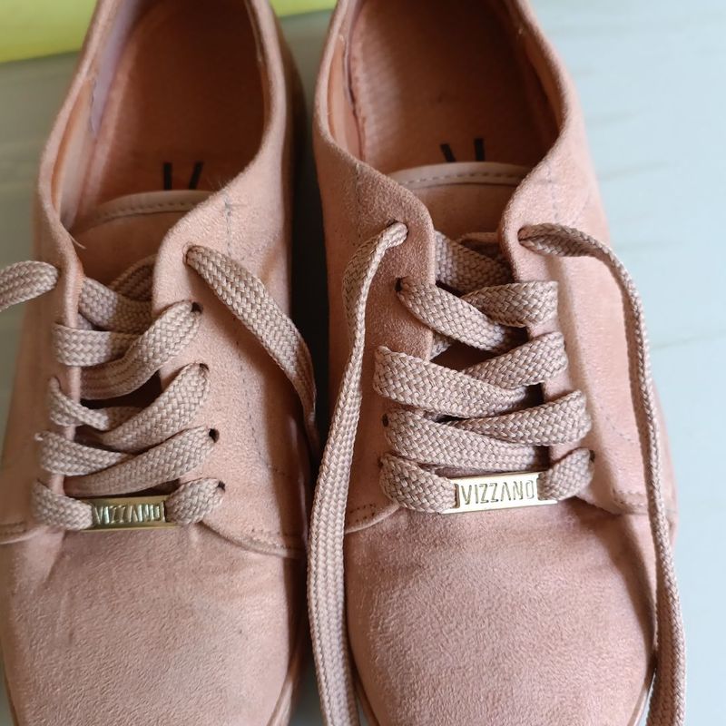 Tênis Vizzano Cano Baixo Camurça Feminino Cor Areia Tamanho 35 Tênis  Feminino Vizzano Usado 91408256 enjoei