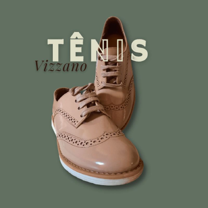 Tenis de sale verniz bege