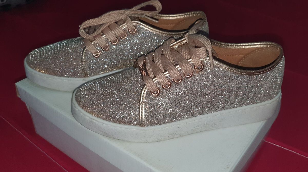 tênis vizzano glitter branco