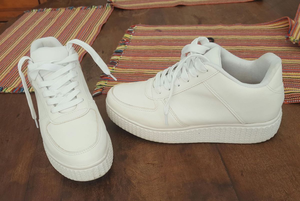 tenis branco vizzano plataforma