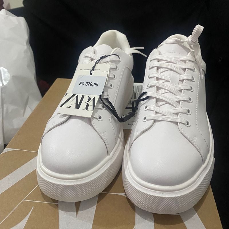 Tênis Branco Social Zara, Tênis Masculino Zara Usado 94656717