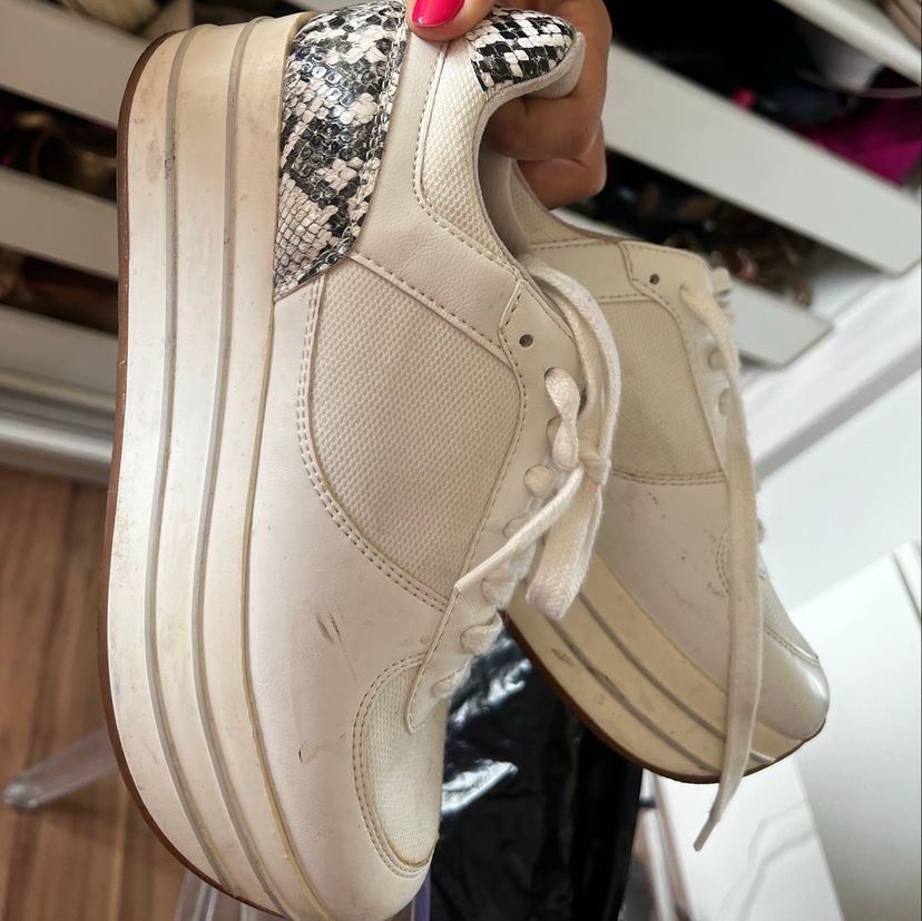 tênis zara em couro tamanho 34 - casual zara