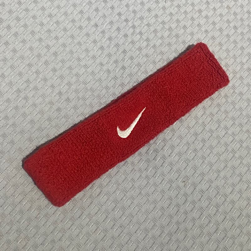 Nike swoosh store headband red