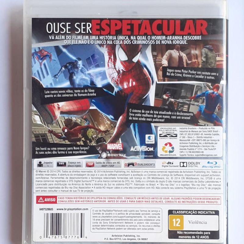 Usado: Jogo The Amazing Spider-Man 2 - PS3 em Promoção na Americanas