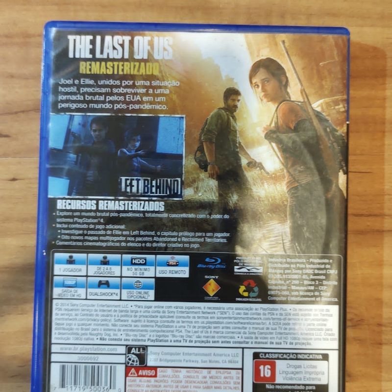 The Last of Us Remastered (Duablado em Português) PS4 Mídia Física