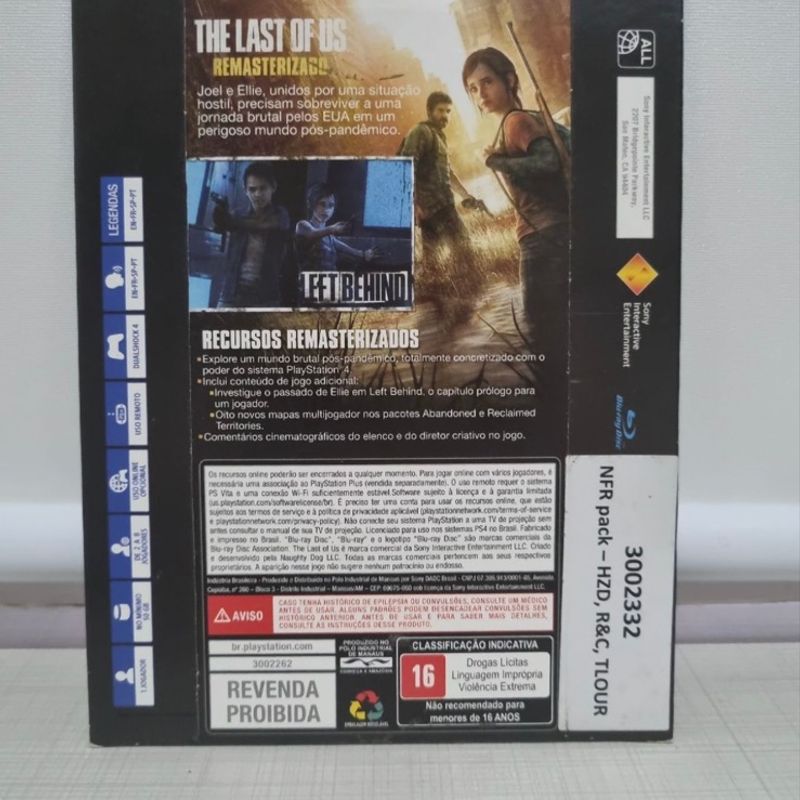 Jogo The Last of Us: Remasterizado (Seminovo) - PS4 - ZEUS GAMES