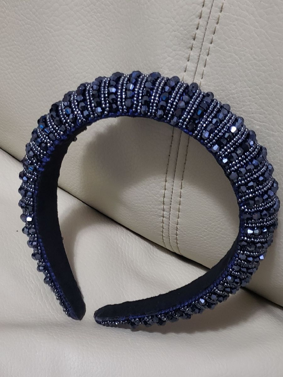 Tiara com Brilho Azul Escuro Produto p/ Cabelos Feminino Nunca Usado 72852908 enjoei