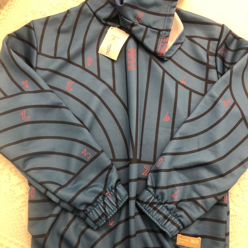 Casaco Manga Longa com Capuz 100% Poliéster Masculino Infantil