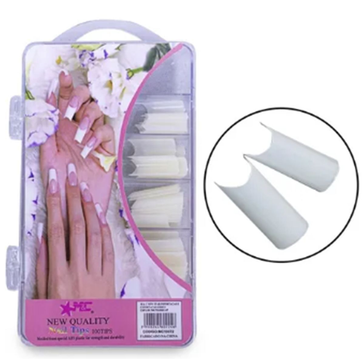 Tips Curvatura C 100 Tip Curva C para Alongamento Unha Gel | Produto p ...
