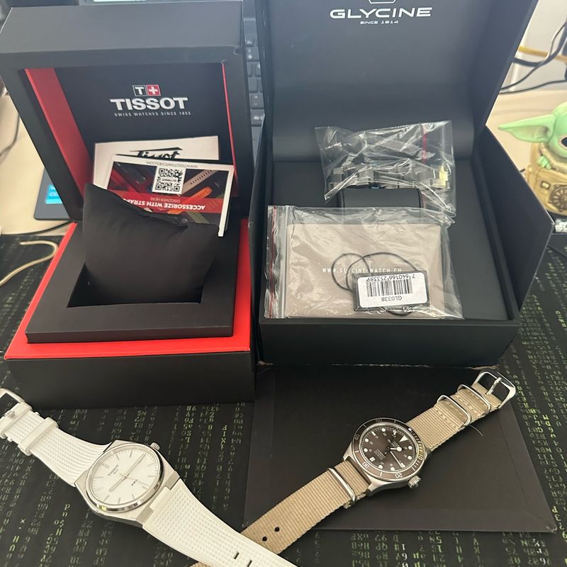 Tissot Prx All White 40 Mm Quartz Glycine Sub Combat 36 Mm Autom tico Gl0038 Muito Bonitos Rel gio Masculino Tissot E Glycine Usado 96128258