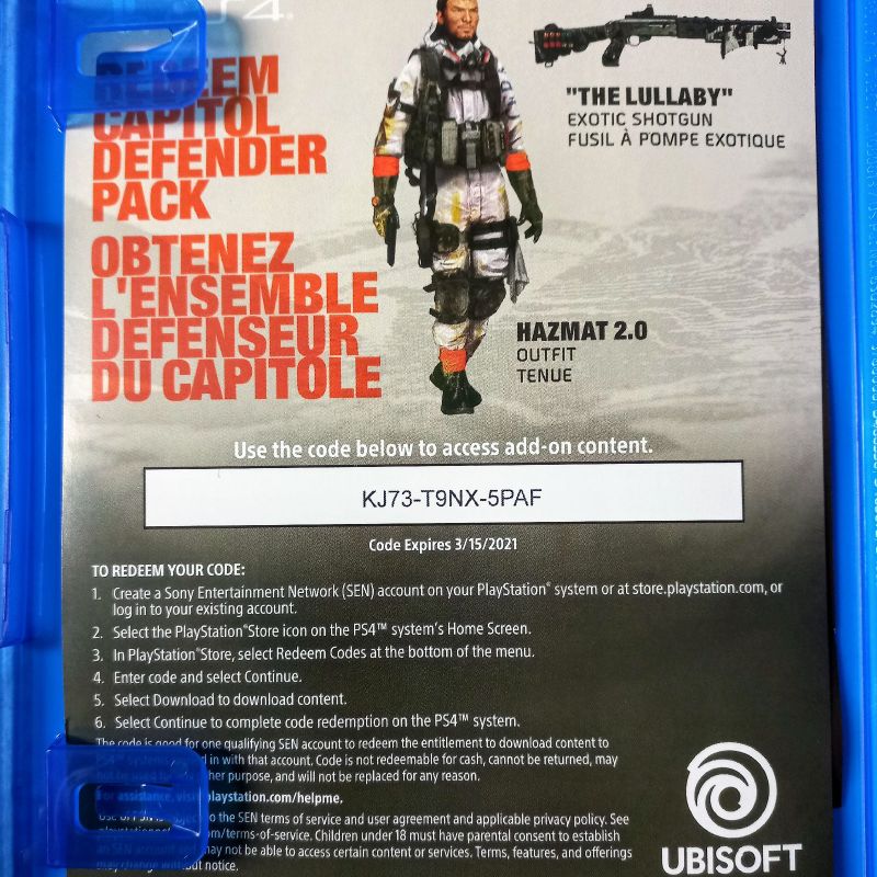 Division 2 digital clearance code ps4