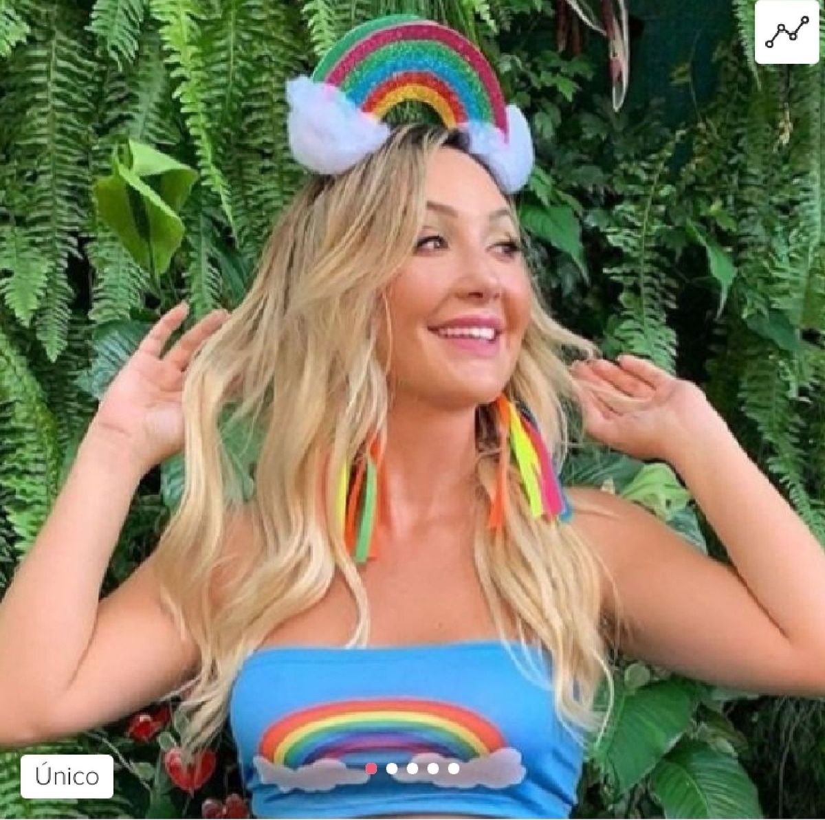 Camiseta estilo Carnaval do Brasil dos anos 90 Tie Dye, Arco-íris