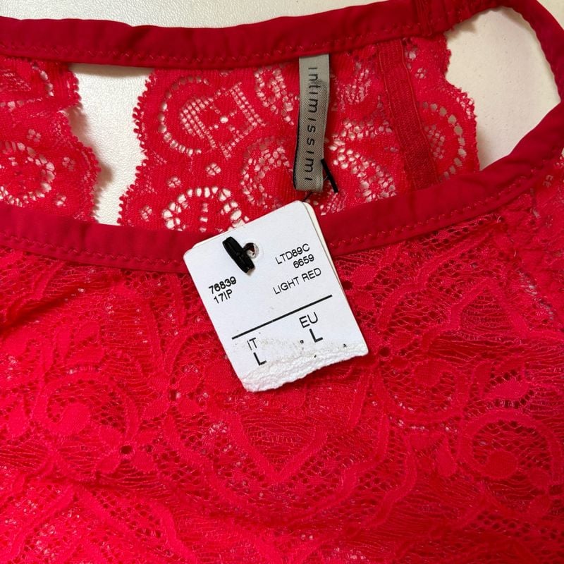 Top Bralette Renda Vermelho Intimissimi Intimissimi Nunca Usado 108904125 enjoei