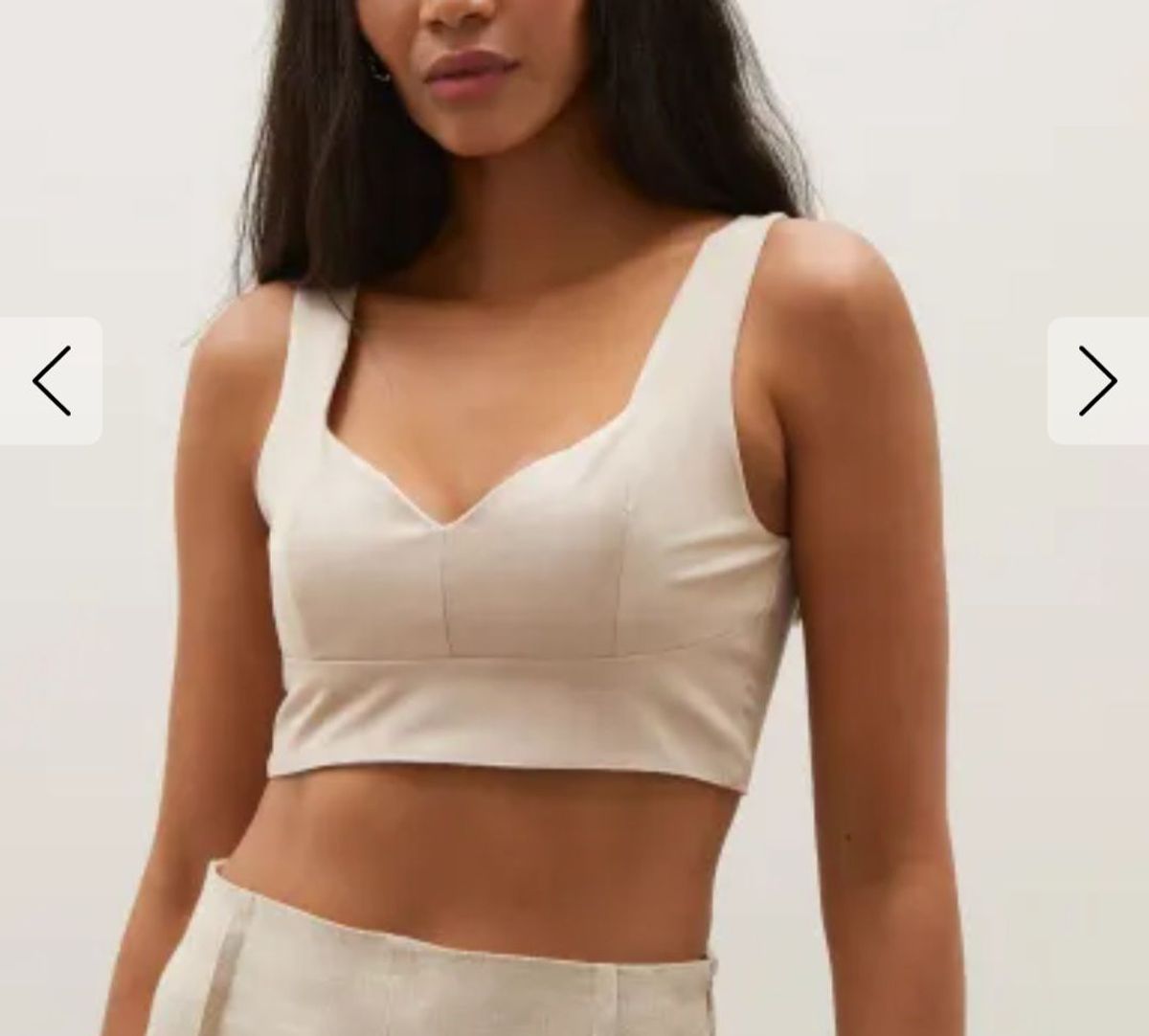 Top Cropped Decote Coração com Lastex Nas Costas | Amaro Usado