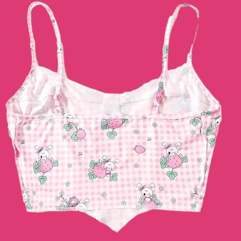 Blusinha Kawaii Cartoon Feminina Importada Shein Tam P/ Foto