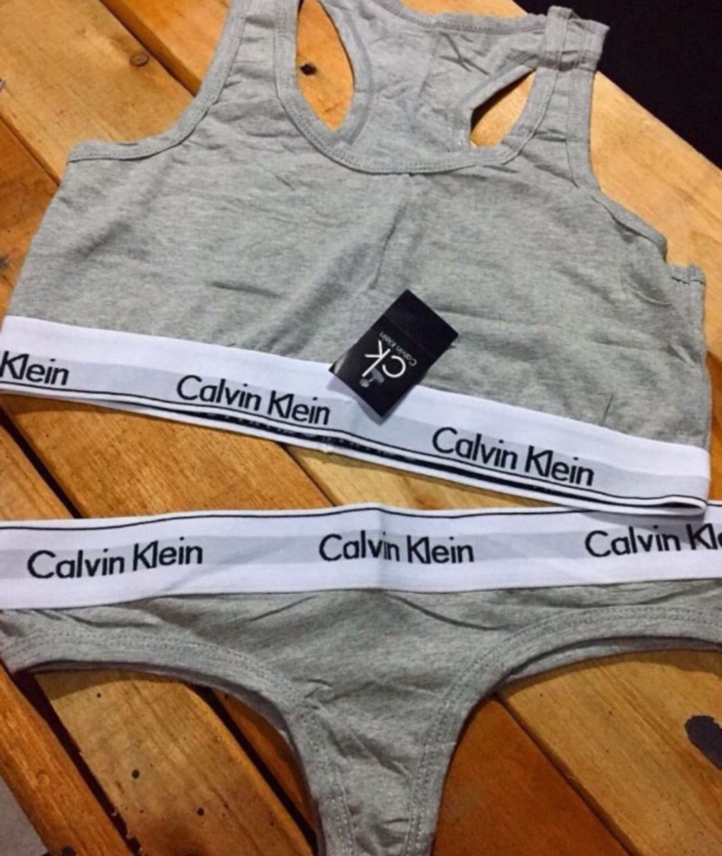 Kit Top e Calcinha Calvin Klein, Lingerie Feminina Calvin Klein Nunca  Usado 88140672