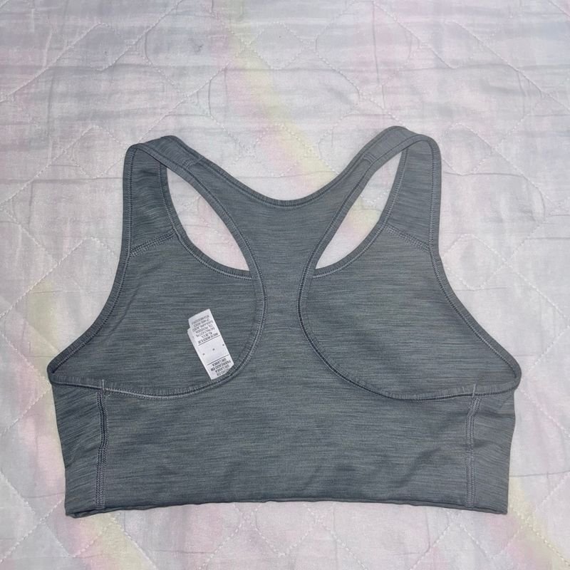 Top feminino nike med non pad bra cinza