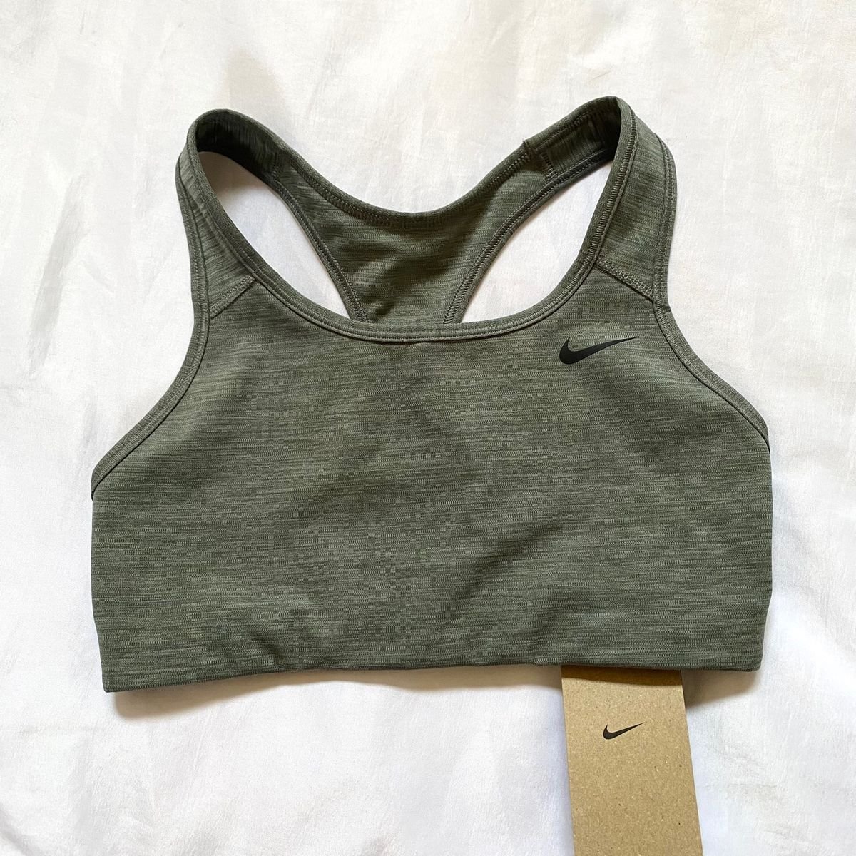 Top feminino nike med non pad bra cinza