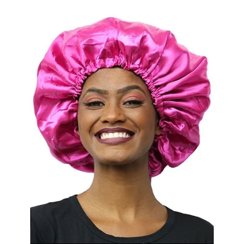 Touca de cabelo de cetim extra longa para mulheres, gorro para