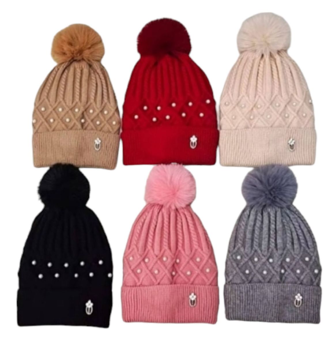 Touca Feminina de Pérola Gorro Forrado