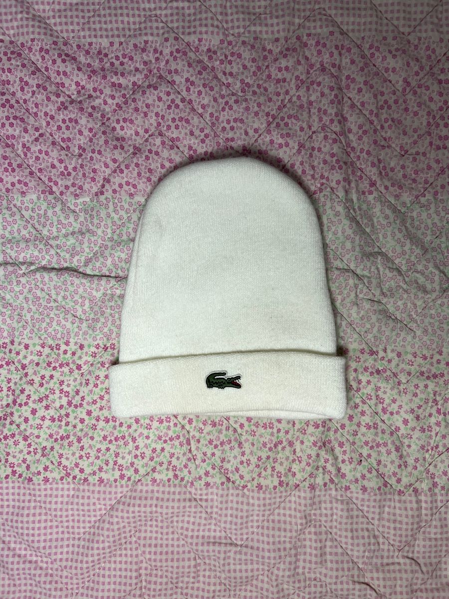 Touca Gorro Lacoste Rp Branca, Lacoste Usado 96527840