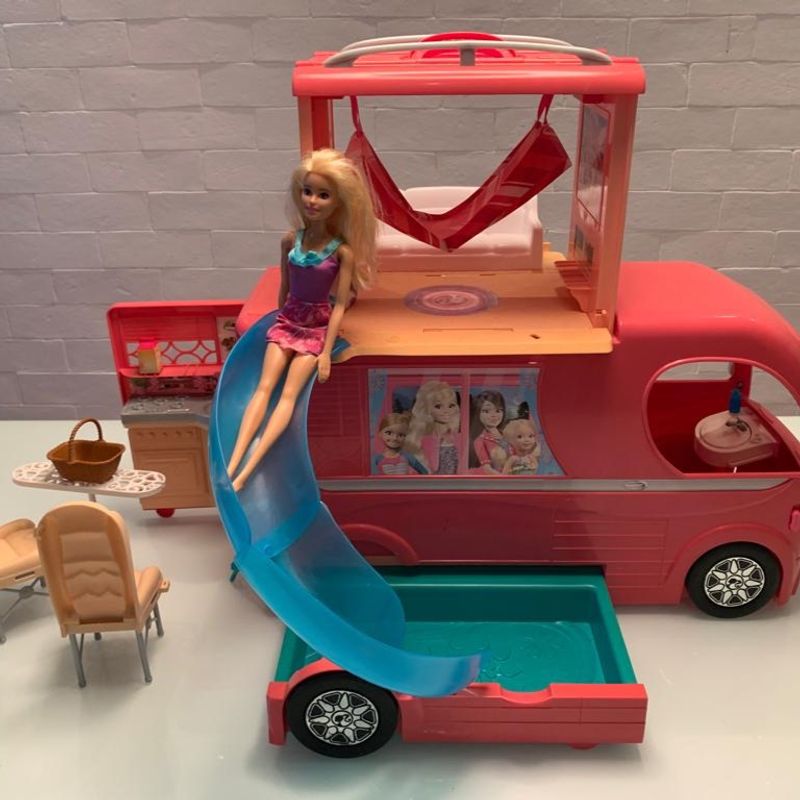 Barbie pop best sale up camper price