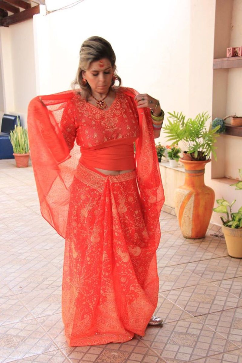 vestido de festa indiano