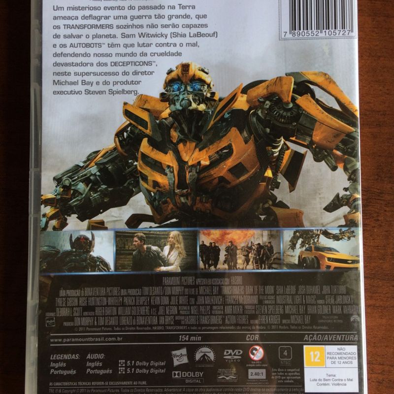 DVD Transformers O Lado Oculto da Lua 2011 Original