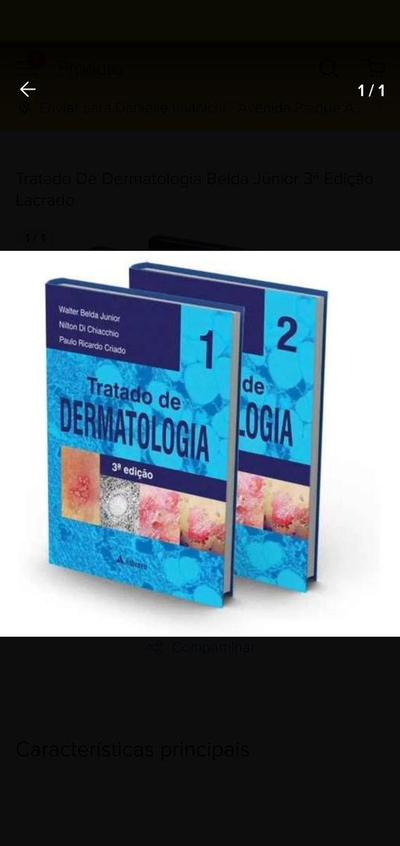 Tratado De Dermatologia - Belda | Livro Atheneu Usado 87157719 | Enjoei