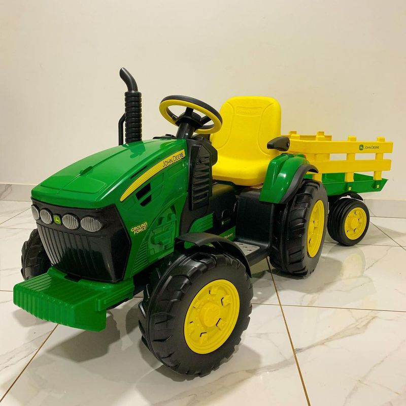 Mini Trator Elétrico Infantil John Deere Ground Force 12V