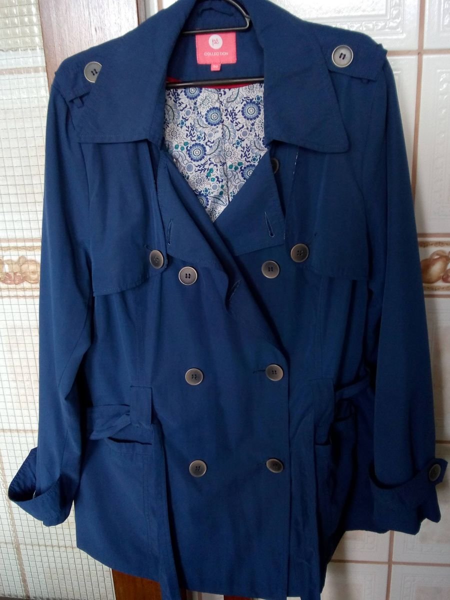 Trench Coat Capa De Chuva E Frio Casaco Feminino Pe Collection Usado Enjoei