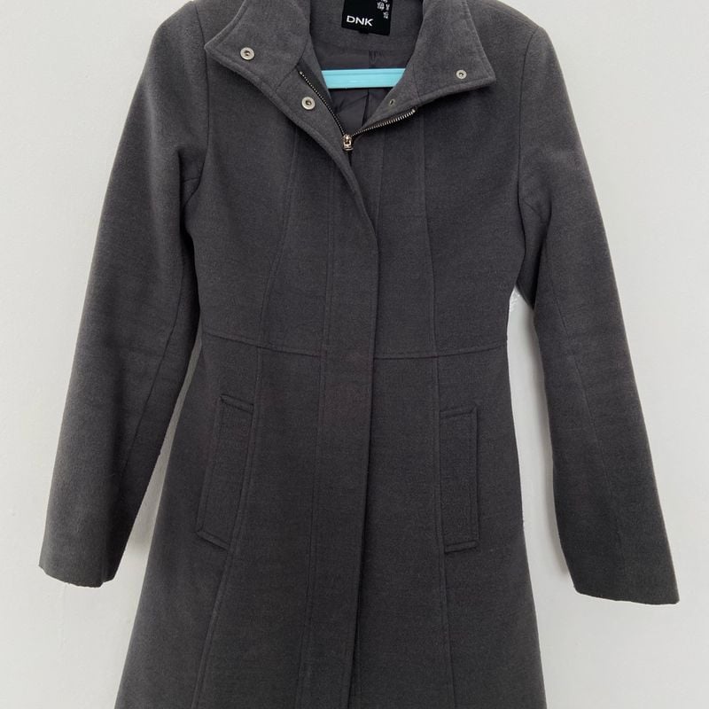 Dkny black discount trench coat