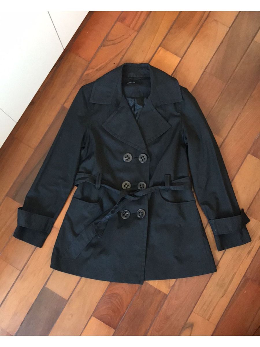 trench coat feminino preto