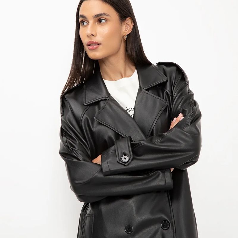 Trench Coat Pu Mindset Cea C&A Nunca Usado 111690641 enjoei