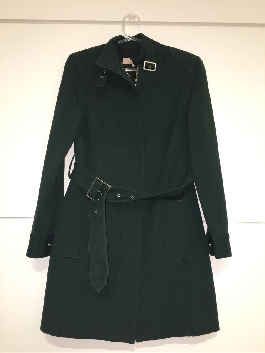 Trench Coat Verde Escuro - Lita Mortari | Casaco Feminino Lita Mortari ...
