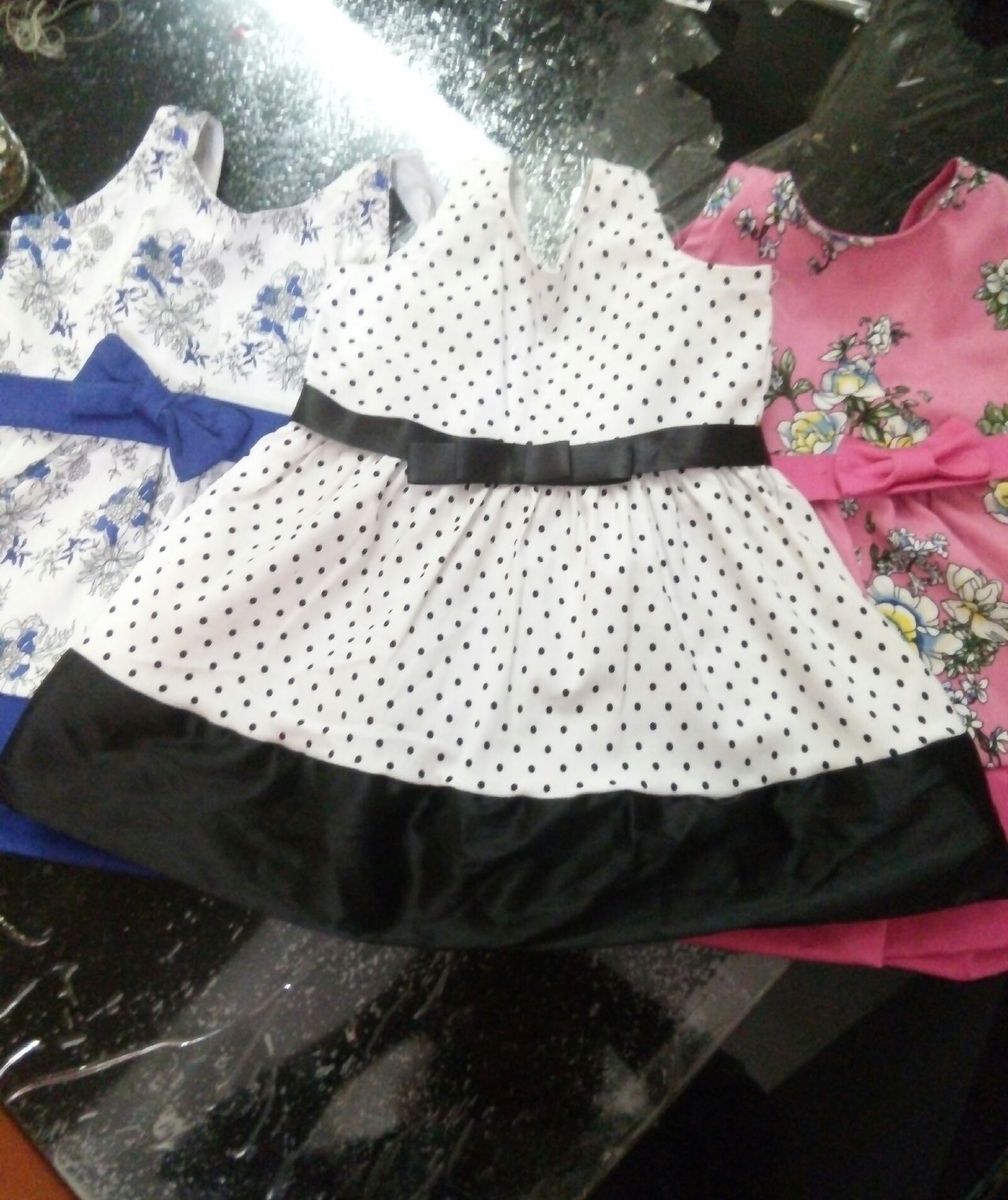 vestido infantil de tecido algodão