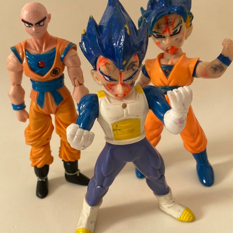Review dos bonecos Goku e Vegeta Super Saiyajin 3 (alavanquinha