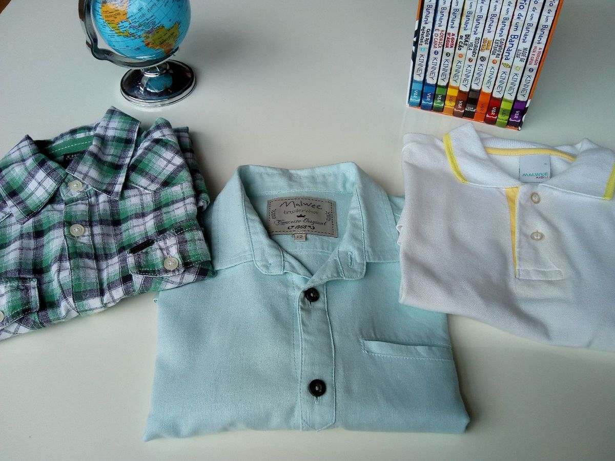 trio camisas 12 anos - menino malwee-tigor-t-tigre