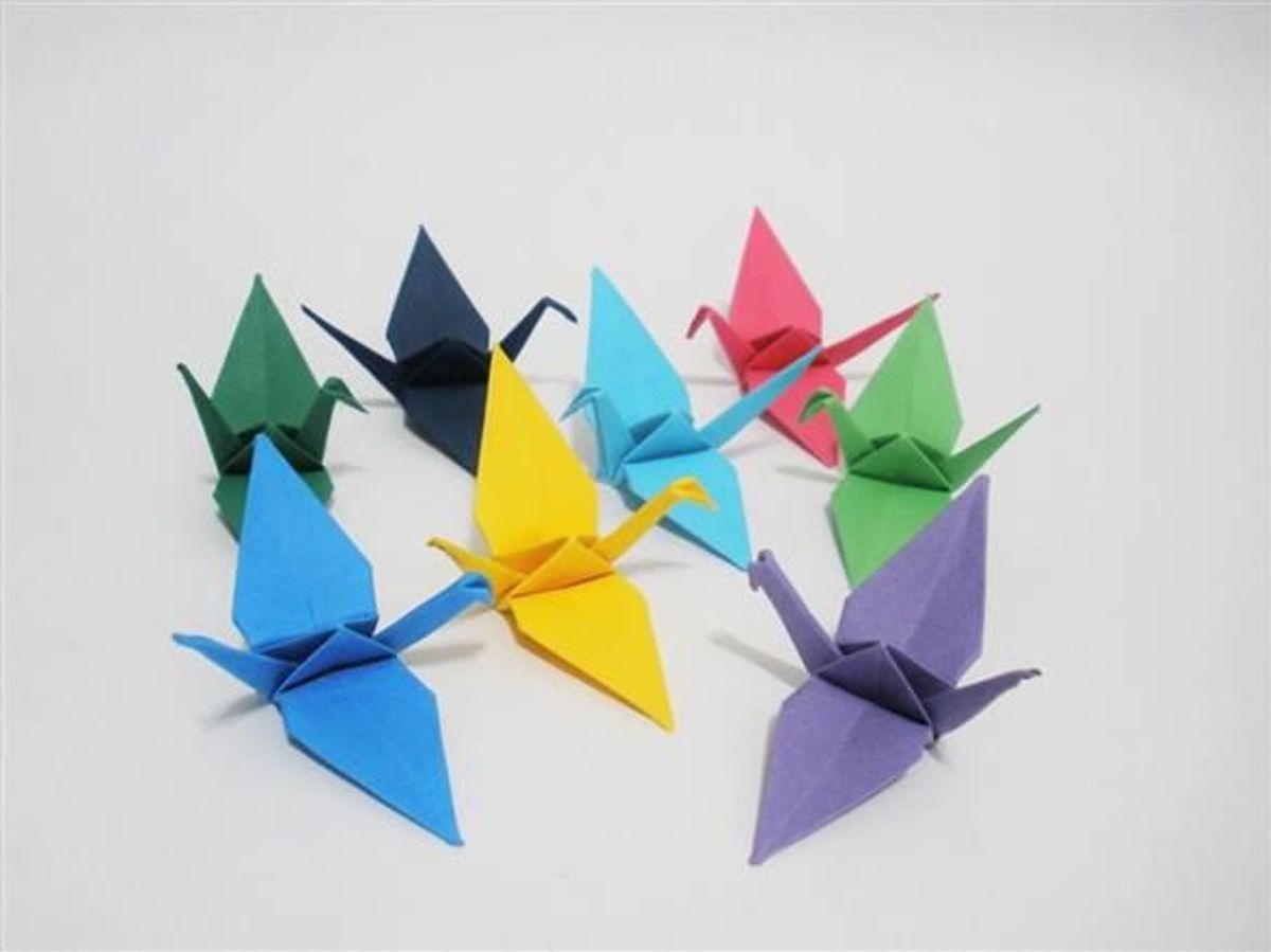 Tsuru Origami Item de Decoração Dobradura Nunca Usado 38012032 enjoei